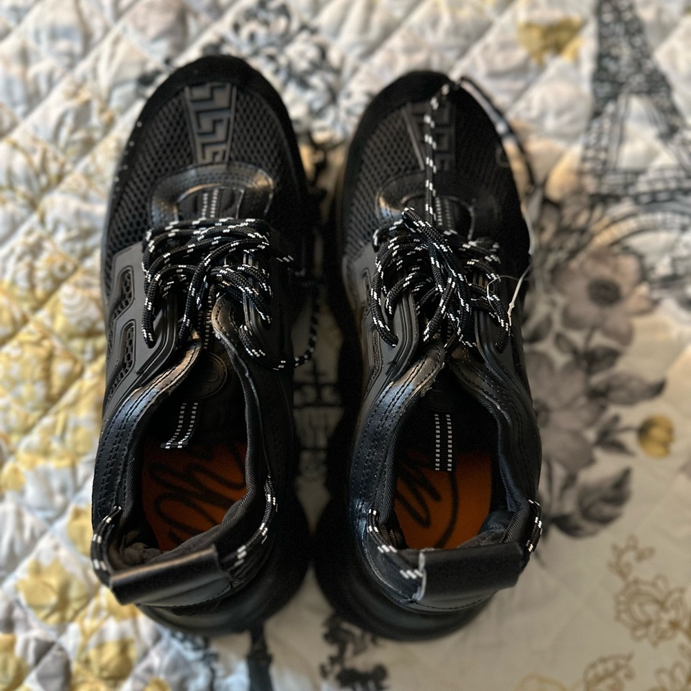 Versace Black Athletic Shoes with Sleek Design
